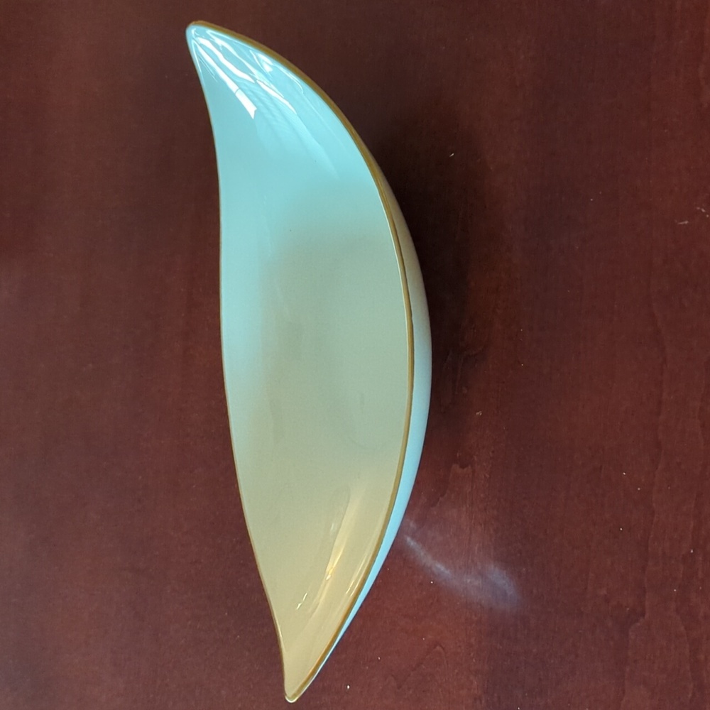 Lenox Curved boat Shaped Dish 24k trim made in USA